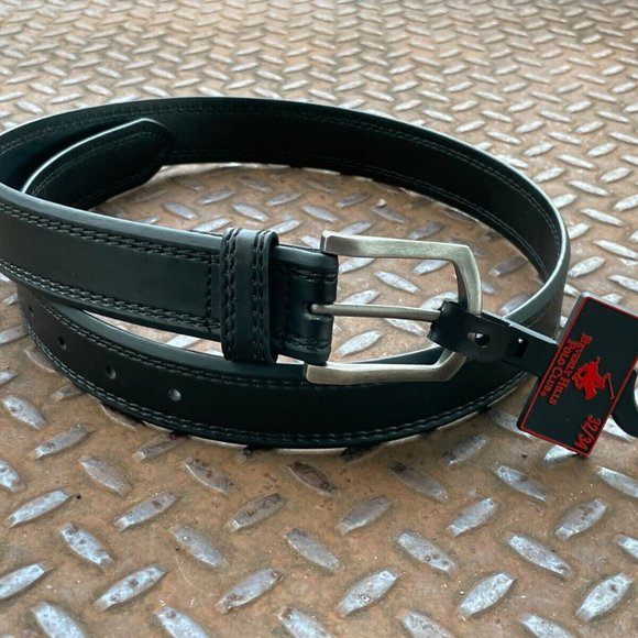 Beverly Hills Polo Club Other - Beverly Hills Polo Clubs Men Belt Black Faux Leather Waistband Size 32/34 inches
